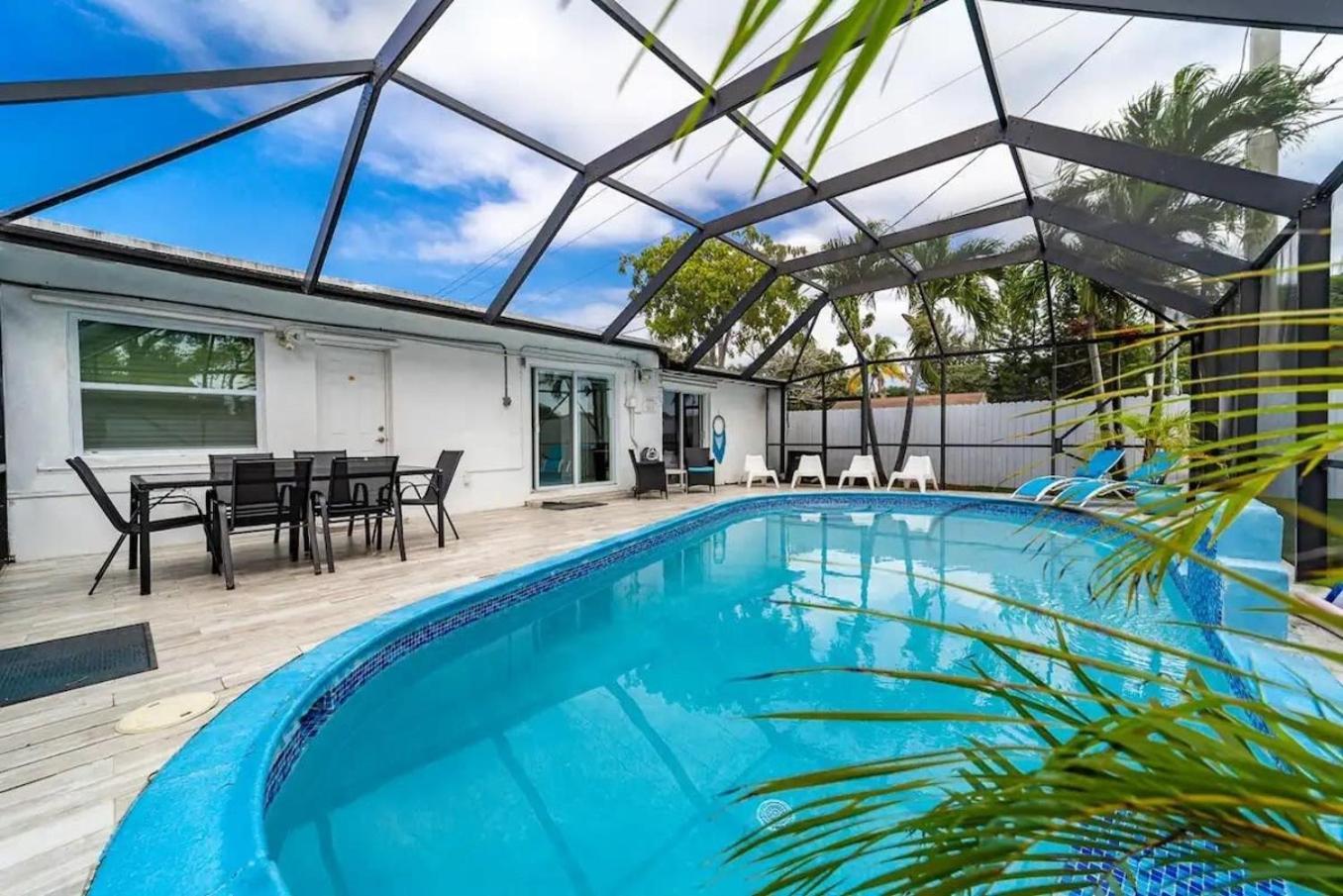 Private Heated Pool Villa In Ftl Near Beach Fort Lauderdale Bagian luar foto