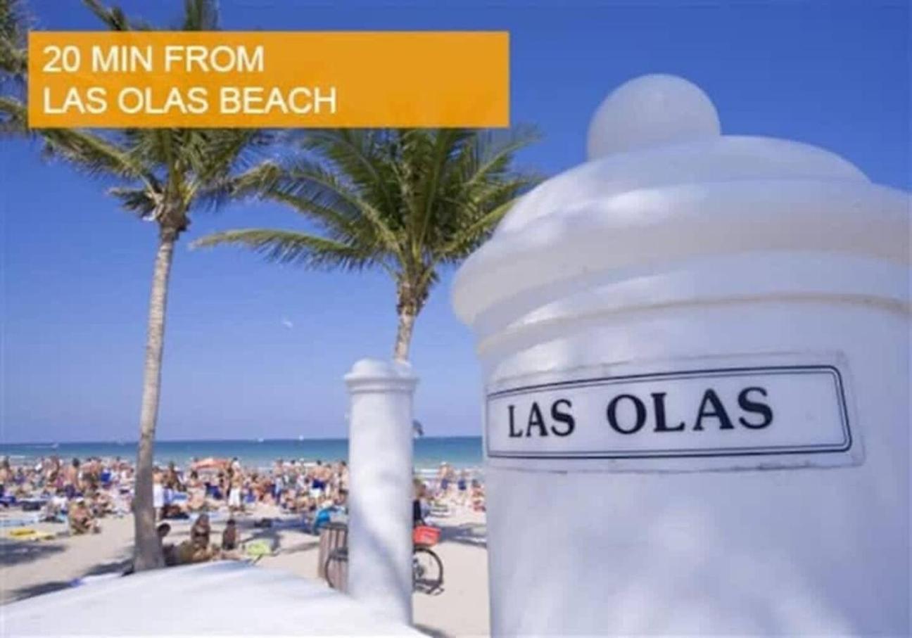 Private Heated Pool Villa In Ftl Near Beach Fort Lauderdale Bagian luar foto